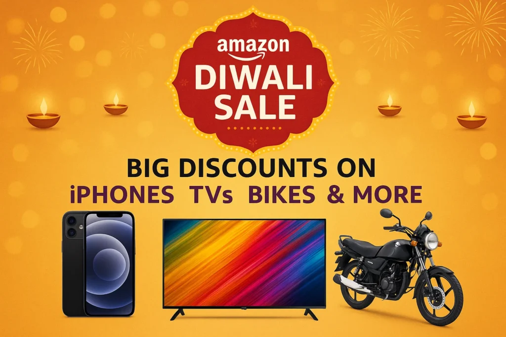 Amazon Diwali Sale: Big Discounts on iPhones, TVs, Bikes & More